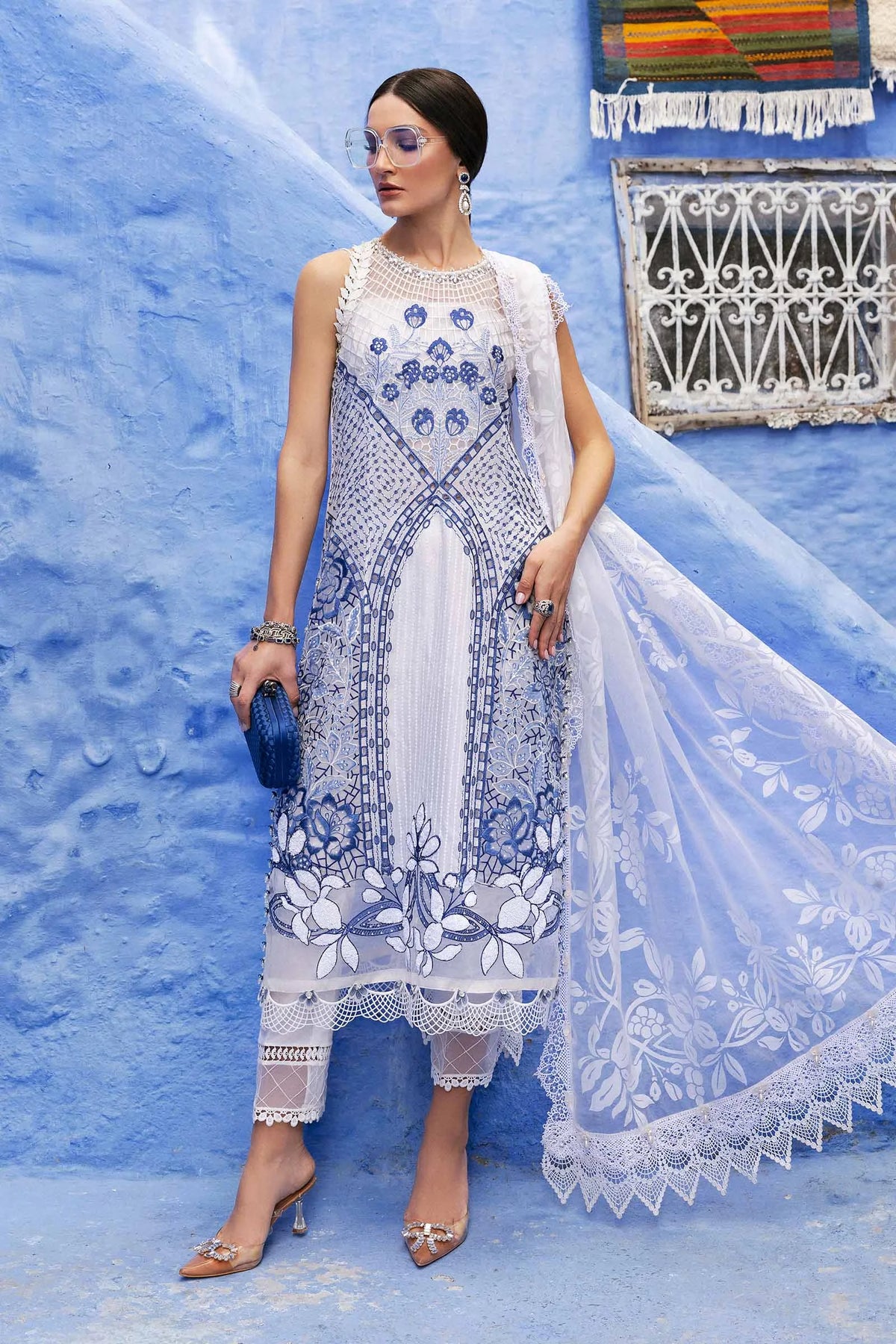Maria B 3 Piece Unstitched Embroidered Lawn Suit | D-2510-A