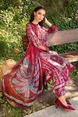 Maria B  3 Piece Unstitched Embroidered Lawn Suit | MPT-2514-B