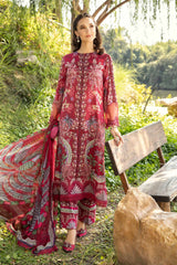 Maria B  3 Piece Unstitched Embroidered Lawn Suit | MPT-2514-B