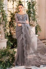 Maria B 3 Piece Unstitched Embroidered Organza Suit | BD-2902