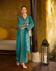 FAIZA SAQLAIN 3 Piece Unstitched Embroidered Lawn Suit | LAWN-25-Calla