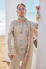Maria B 3 Piece Unstitched Embroidered Lawn Suit | EID LAWN-25-07