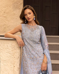 FAIZA SAQLAIN 3 Piece Unstitched Embroidered Lawn Suit | LAWN-25-Liana