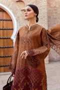 Maria B 3 Piece Unstitched Embroidered Paper Cotton Suit | D-2501-B
