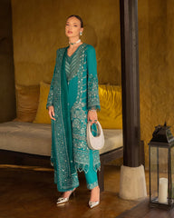 FAIZA SAQLAIN 3 Piece Unstitched Embroidered Lawn Suit | LAWN-25-Calla