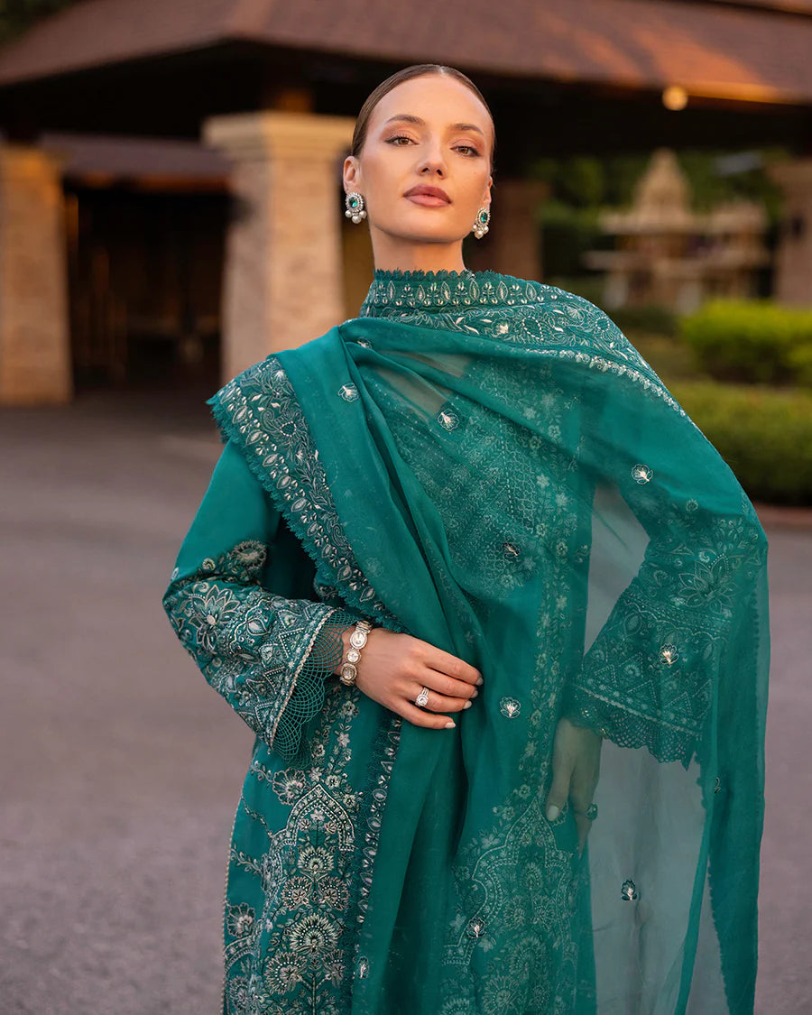 FAIZA SAQLAIN 3 Piece Unstitched Embroidered Lawn Suit | LAWN-25-Calla