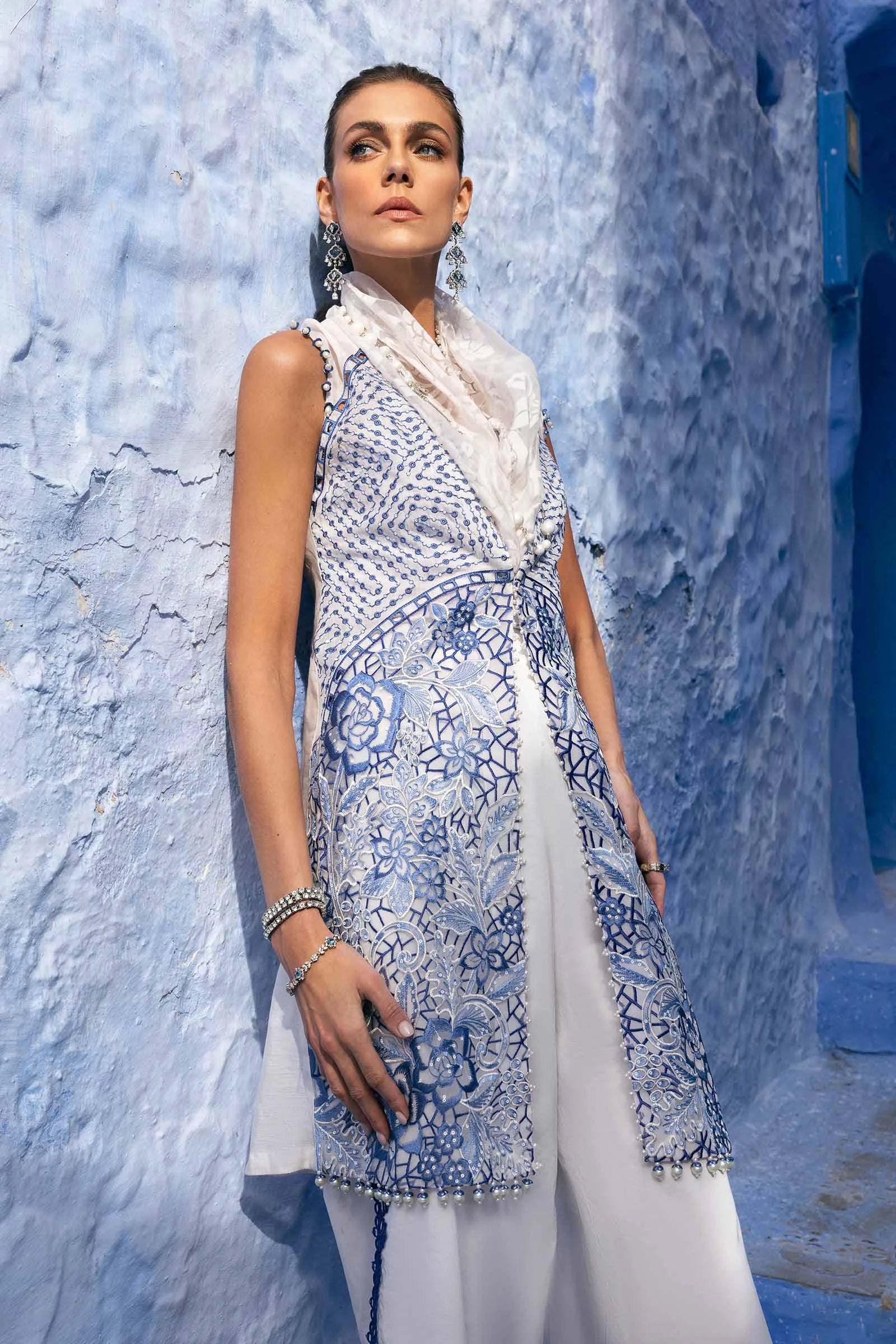 Maria B 3 Piece Unstitched Embroidered Lawn Suit | D-2510-A