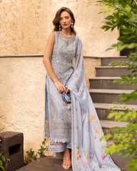 FAIZA SAQLAIN 3 Piece Unstitched Embroidered Lawn Suit | LAWN-25-Liana