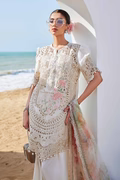 Maria B 3 Piece Unstitched Embroidered Lawn Suit | EID LAWN-25-07