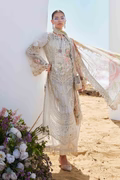 Maria B 3 Piece Unstitched Embroidered Lawn Suit | EID LAWN-25-07