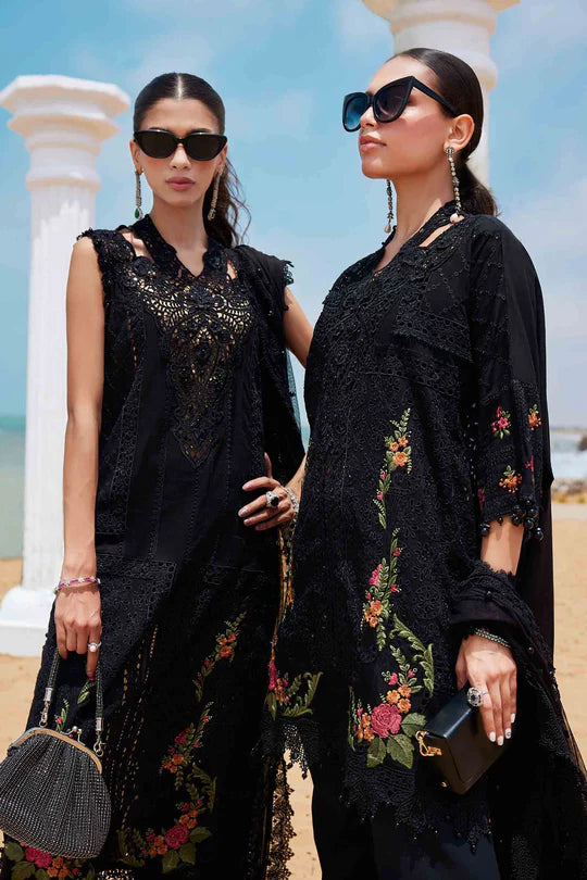 MARIA B 3 Piece Unstitched Embroidered Lawn Suit | EID LAWN-25-D-01