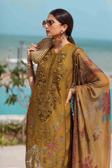 MARIA B 3 Piece Unstitched Embroidered Lawn Suit | EID LAWN-25-D-06