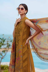 MARIA B 3 Piece Unstitched Embroidered Lawn Suit | EID LAWN-25-D-06