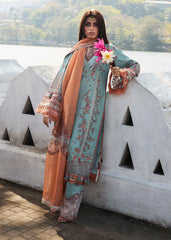 HUSSAIN REHAR 3 Piece Unstitched Embroidered Lawn Suit | LAWN-25 Malibu