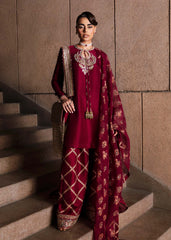 Hussain Rehar Wedding Formal Un Stitched Collection 2025 Merlot