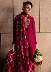 Hussain Rehar Wedding Formal Un Stitched Collection 2025 Merlot