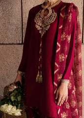 Hussain Rehar Wedding Formal Un Stitched Collection 2025 Merlot