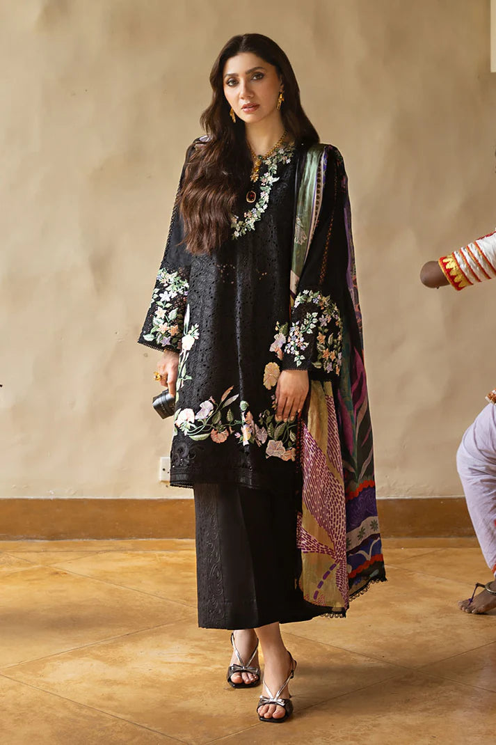 MUSHQ 3 Piece Unstitched Embroidered Lawn Suit | LAWN-25-Dazzling Glimmer