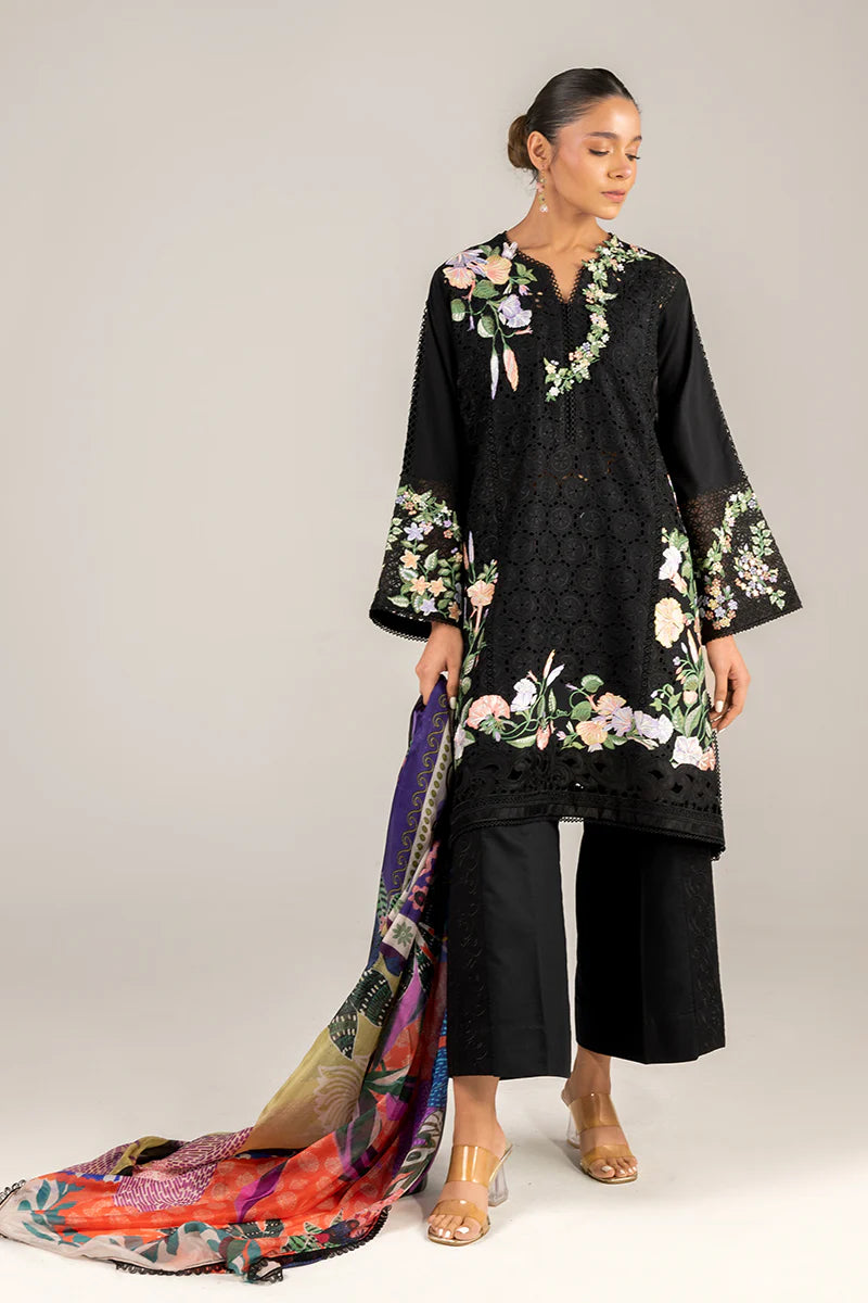 MUSHQ 3 Piece Unstitched Embroidered Lawn Suit | LAWN-25-Dazzling Glimmer